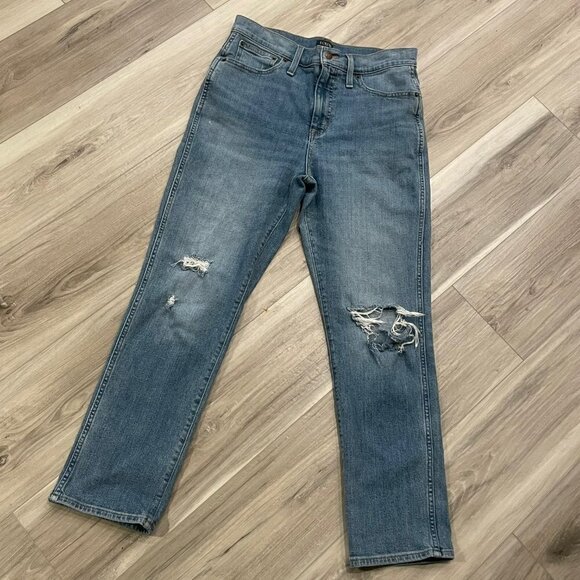 J.Crew | Distressed Women's High-Rise Classic Vintage Jean Size 28 - Picture 2 of 9